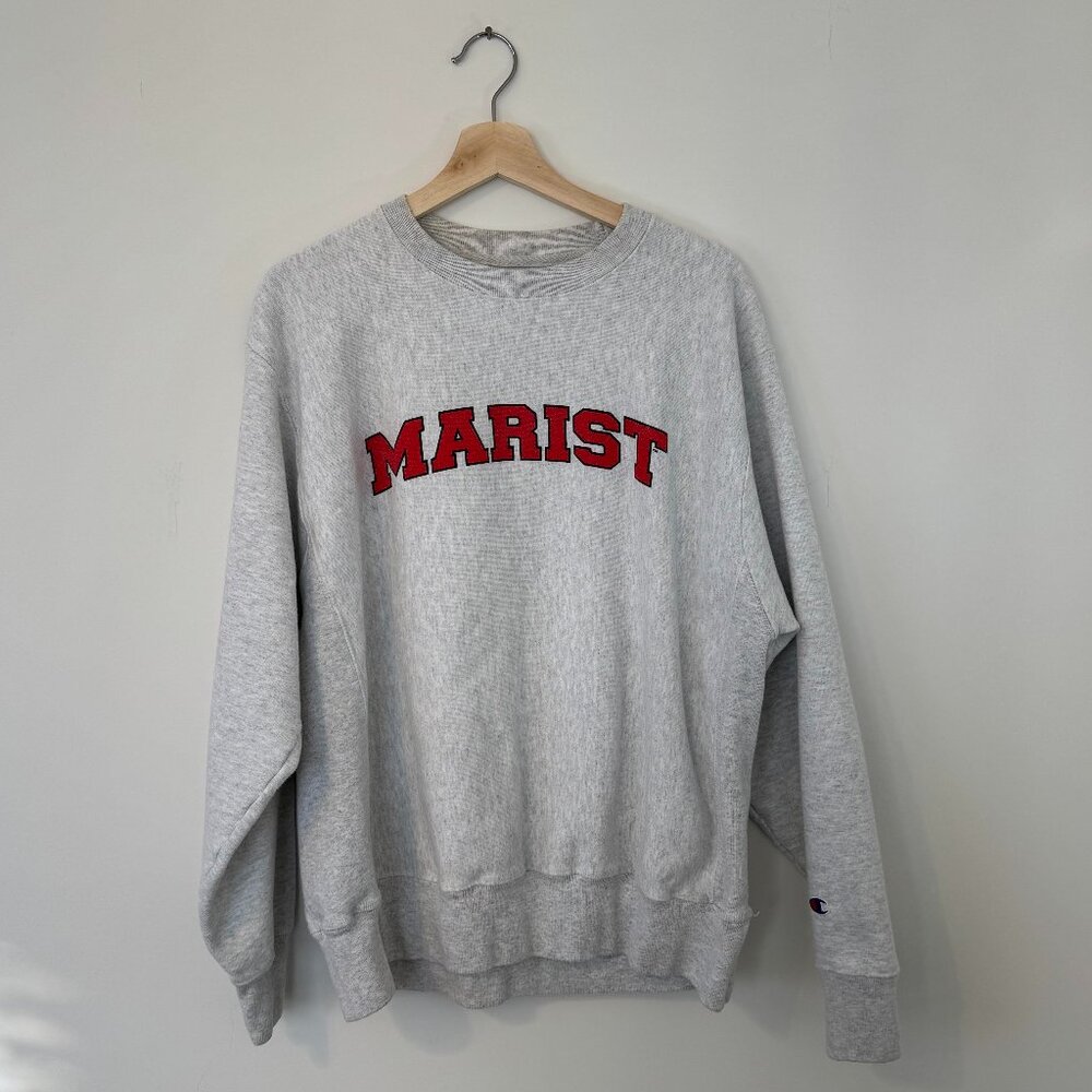 Marist College Light Grey Champion Sweatshirt MEDIUM?
